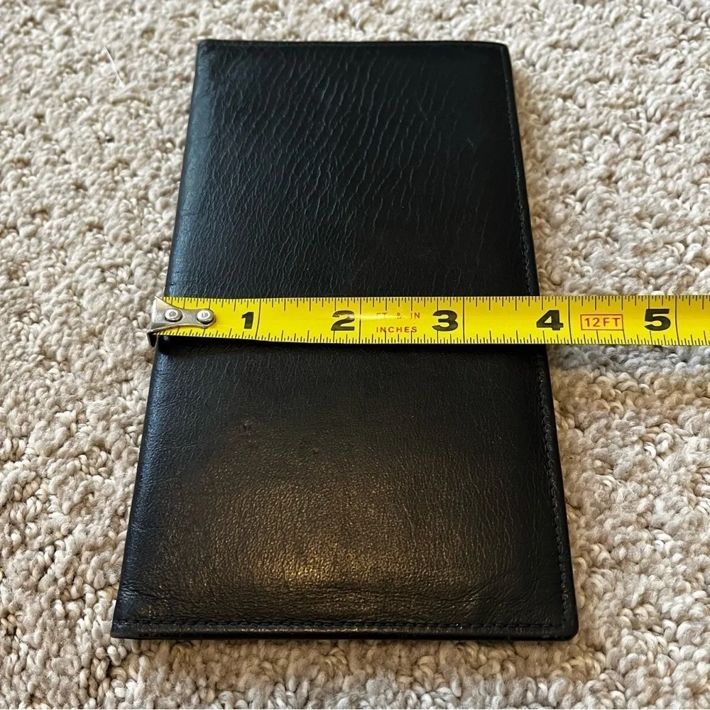 Prince Gardner Bifold Wallet Card Holder Black Full Grain Cowhide Paper Vintage